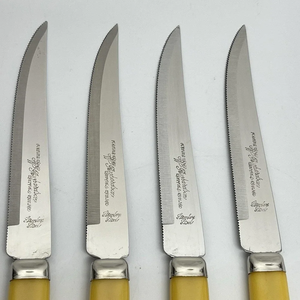 Westall‎ Richardson Forever Sharp Bakelite Handle Set Of 4 Stainless Bread Knife